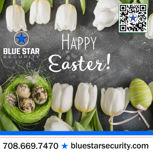 This Easter, Blue Star Security sends warm wishes to our clients, partners, and team members. As families and communities gather to celebrate, we stay dedicated to providing safety and peace of mind. 

From everyone at Blue Star, have a safe and joyful Easter!
