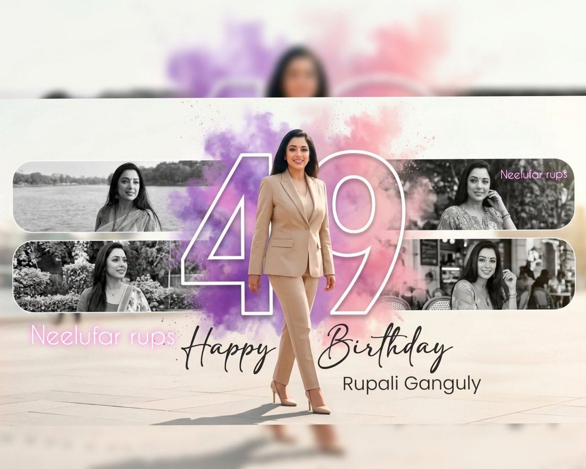 Happiest 49 Birthday My Angel 😘😘.May all your dreams and wishes come true🤌💫✨.
I wish you a fantastic birthday filled with unforgettable moments and fun.🤗🥰😘💫✨. 

Queen's Birthday 🎂👑🥳🎊🎉 

HBD ICONIC STAR RUPALI
<a href="/TheRupali/">Rupali Ganguly</a> <a href="/AshwinKVerma/">Ashwin K Verma</a> #RupaliGanguly #Anupamaa