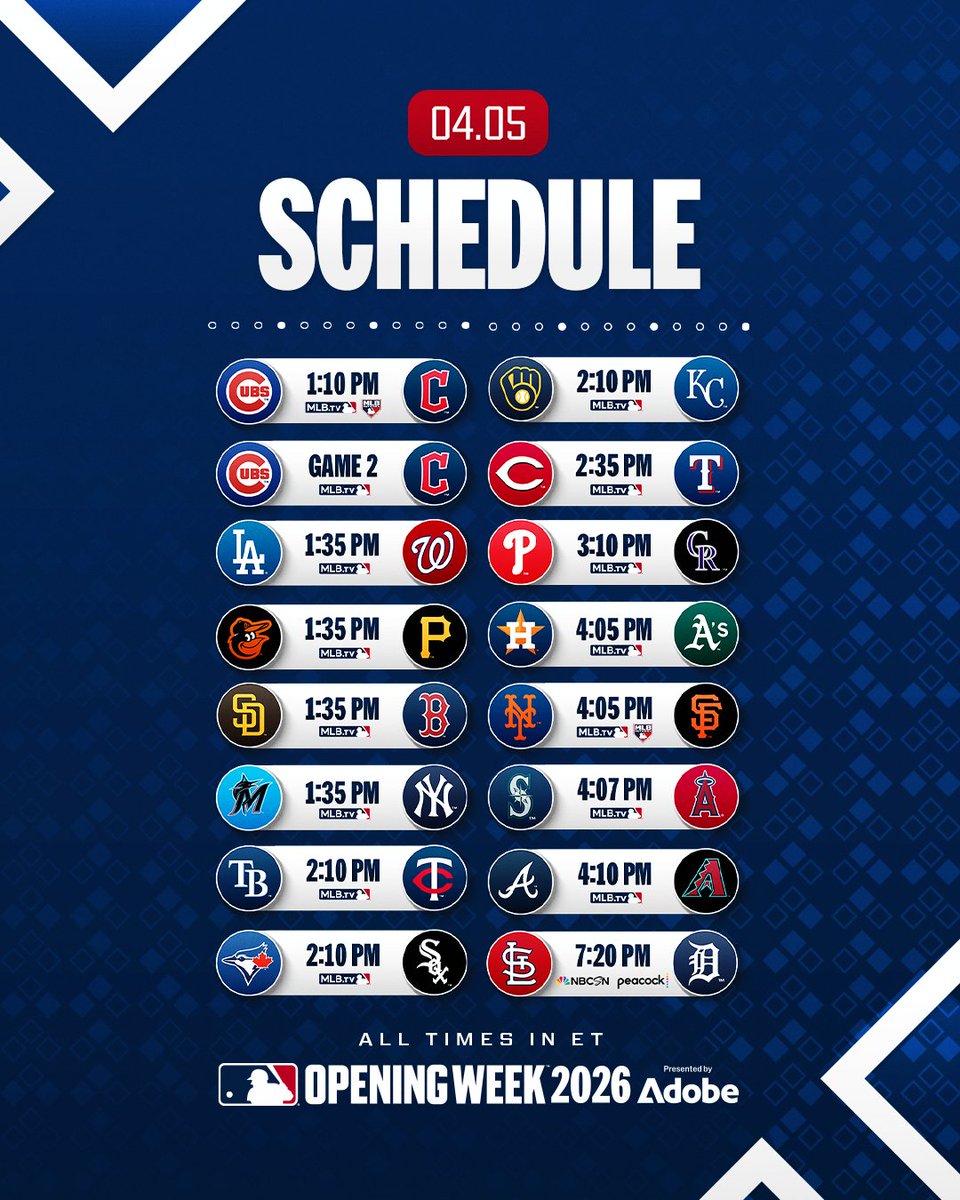 - Pirates, Yankees and Phillies go for five straight wins
- Kodai Senga and Logan Webb duel in San Francisco
- Cardinals and Tigers take the Sunday Night Baseball stage
A 16-game Sunday slate coming your way ⚾️