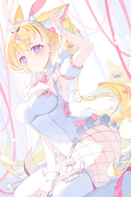 耳6つのバニーガール #絵まる