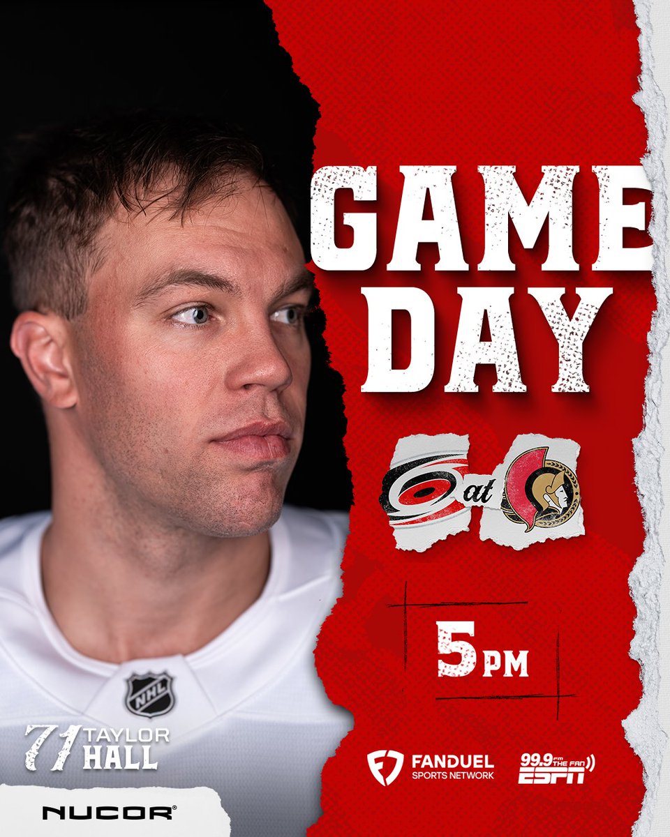 Canes's tweet photo. HAPPY GAMEDAY!

📍 Ottawa
🕔 5:00 p.m.
📺 @FDSN_Hurricanes
📻 @999TheFan

Preview » https://t.co/tZzXDW7B9o https://t.co/wEjPqvNYij