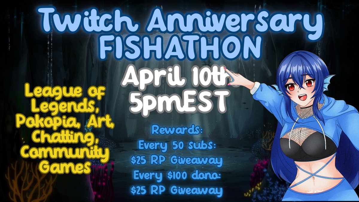 TheSirenVT_'s tweet photo. This friday join me for my 6th Affilaite Anniversary FISHATHON! There will be giveaways, chaos, and eating spicy things with the spice tolerance of a toddler. If you would like to know why it was changed, please read picture descriptions! Hope to see you there!
RT appreciated 🩵 https://t.co/5NU0XPeFJD