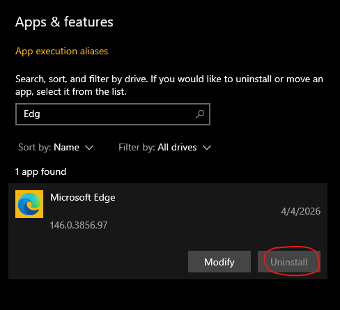 SkhanOps's tweet photo. How do you remove @MicrosoftEdge so it STAYS gone? It eats so much RAM and Windows Update keeps forcing it back. It's like a zombie.
If anyone has a working fix, I actually need it.
#systemstorage https://t.co/fKeVEWSsOw