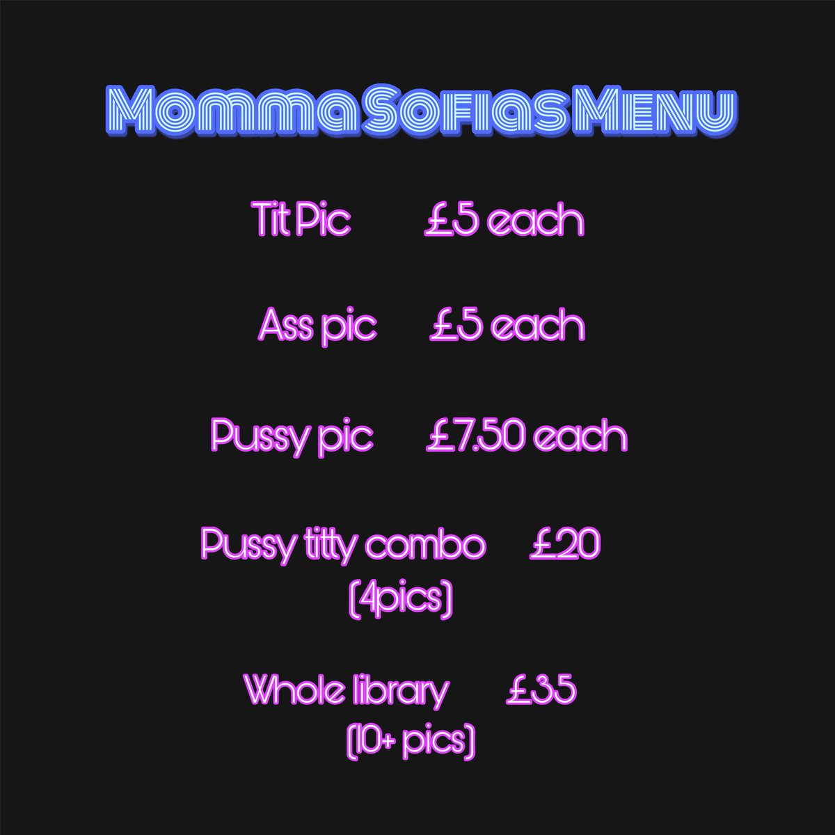 MaryReaperX's tweet photo. Here’s my menu, let me guess you’re pathetic and broke and won’t pay mommy what she wants 🫵 #nsfw #goth #nsfwtwt https://t.co/PJvtcZ36zW