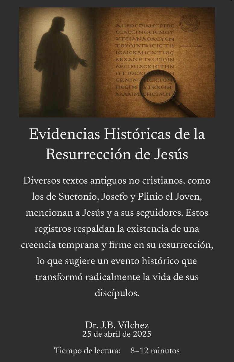 FlavioArosemena's tweet photo. Evidencias HISTÓRICAS de la RESURRECCIÓN: https://t.co/VfS7YisUqz #DomingoDeResurrección #RazónyFe https://t.co/Mv24r7xCyy