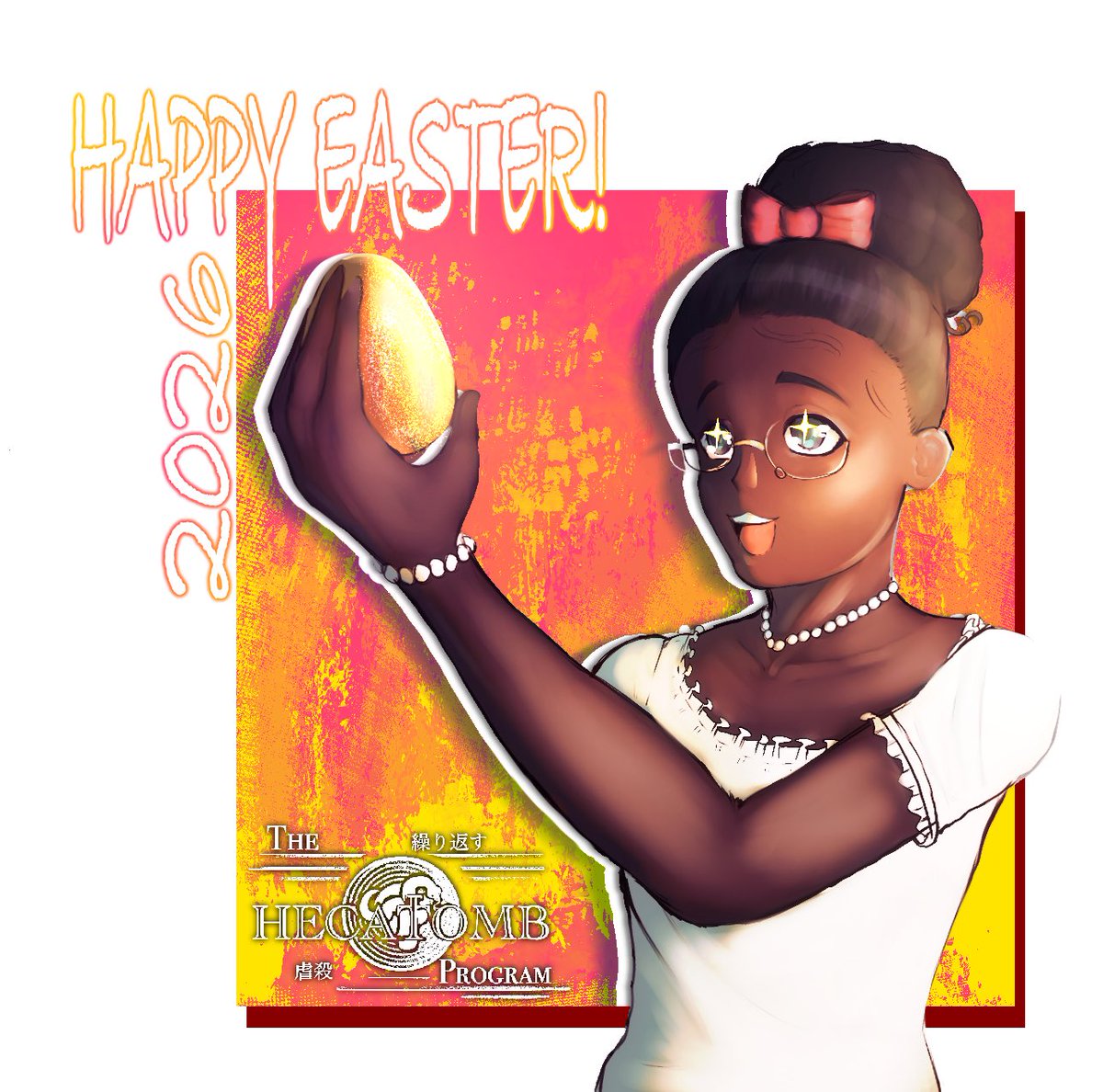 Hope everyone have a great #easter

Looks like Do found the golden egg, wonder if anyone’s been giving her hints? Not naming any Miangels of course! 🐣

#fangan #fanganronpa #thehecatombprogram