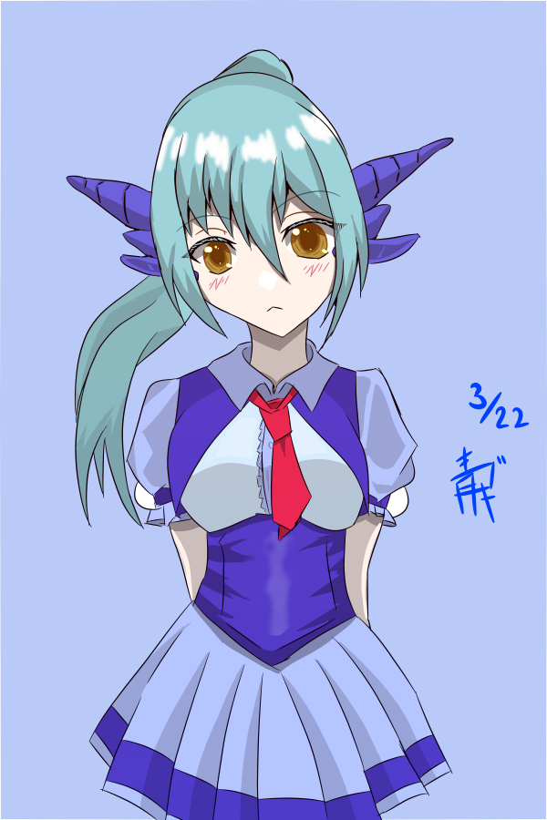 aogoki_frigg's tweet photo. #NanoヴィレッジへようこそOK
#みなもりあーと

青チームにはボケと天然しかいないので
ツッコミ役が欲しかった
生えてるツノから繋がる目の下のパーツが
とてもセクシーだと思います

⑩水守 アオ https://t.co/REnLhXesuX