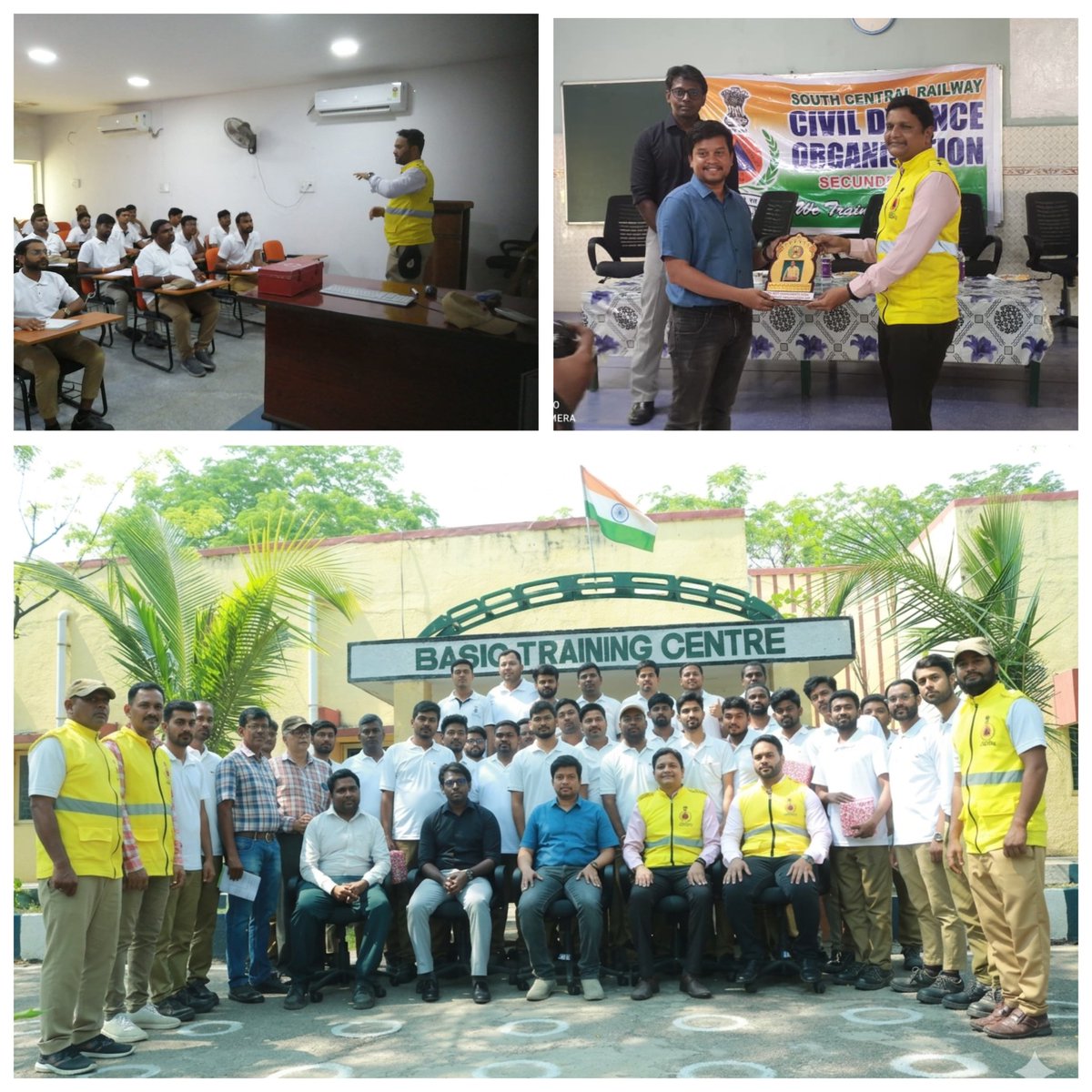SCRCivilDefence's tweet photo. SCR Civil Defence CRS/TPYS trainees (31) completed Basic Training at BTC from 23–28 March.The programme covered Fire Safety, Rescue and Basic Life Support aimed at enhancing safety awareness and strengthening emergency response capabilities among staff.
@RailMinIndia @DGFSCDHG https://t.co/8BeeXd8Akg