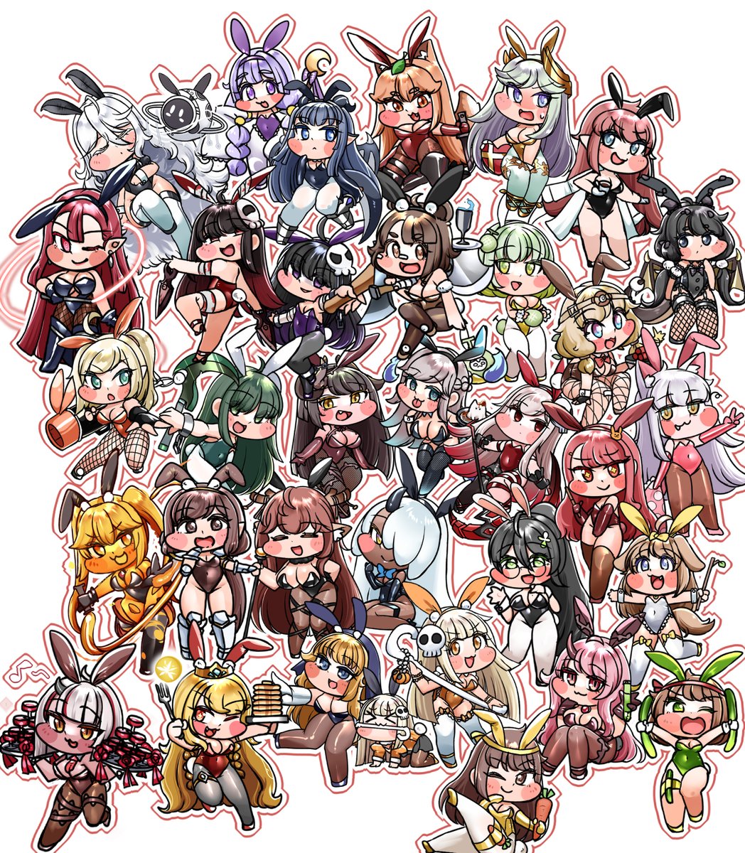 #Trickcal #トリッカル #트릭컬

今までのバニーをまとめてみました！
カウントしてみたら32人でした( ☆∀☆)