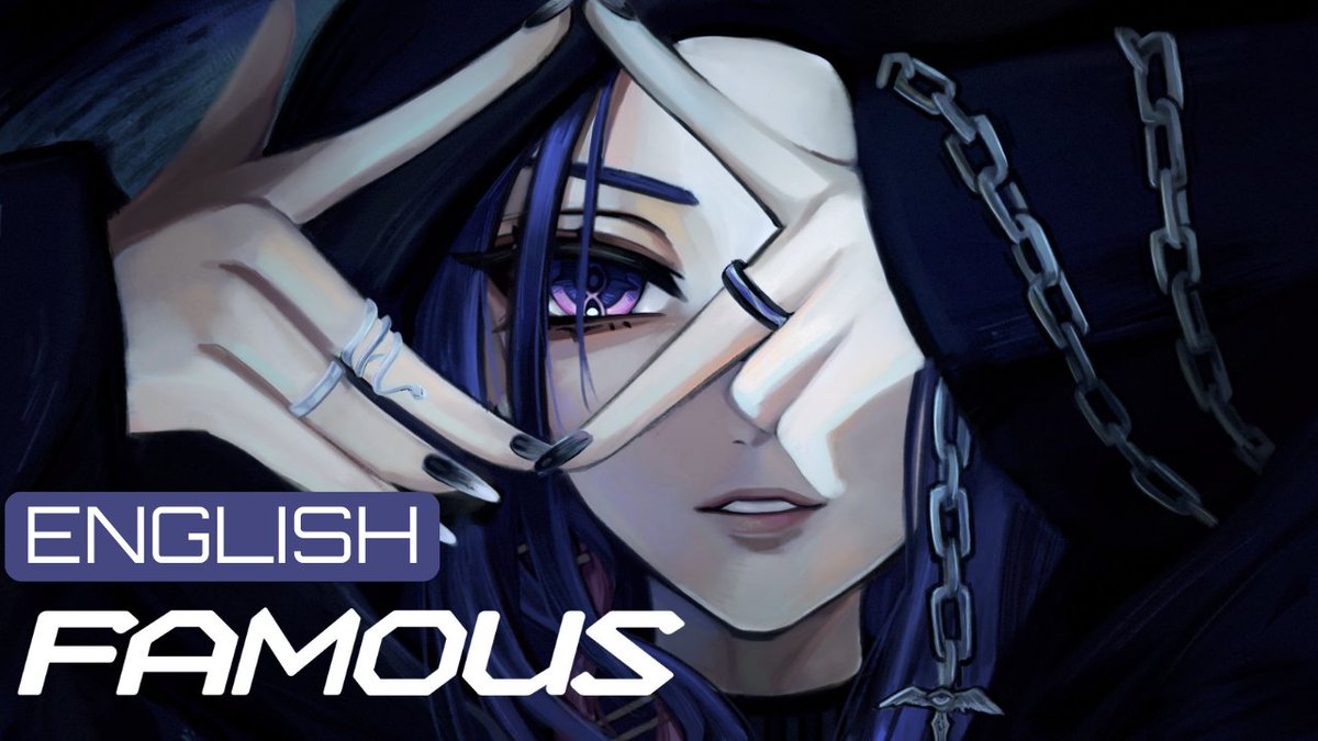 ⛓️SURPRISE! ⛓️
Droppin an English cover today of ADP's Famous

Art and lyrics are by yours truly
come hang out in the premiere later!!! pull up!! 
Waiting room🔗⬇️