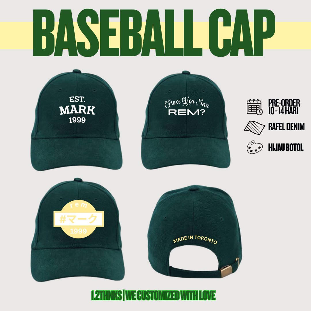 1_2thnks's tweet photo. Pre-Order Baseball Cap Mark Lee - Rem Version

#MARK #마크 https://t.co/vSIuawVA1S