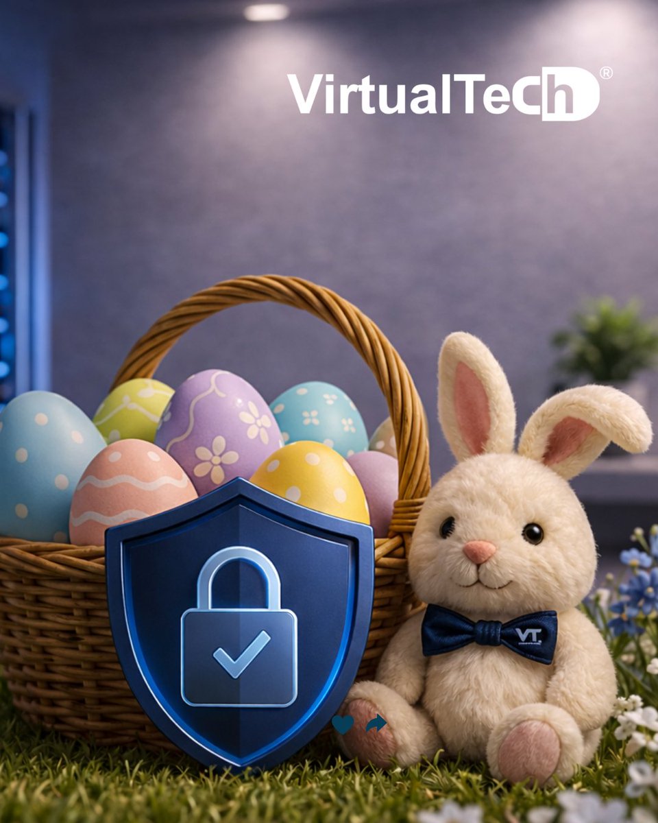 Virtual_Tech's tweet photo. Esta Pascua, evita sorpresas desagradables ⚠️

Asegura tu información con soluciones de ciberseguridad y respaldo inteligente.

VirtualTech te protege.

¡Felices Pascuas! 🐰

📲 Agenda una asesoría: https://t.co/kVfc2V6ckV https://t.co/Rz3e1ieTTG