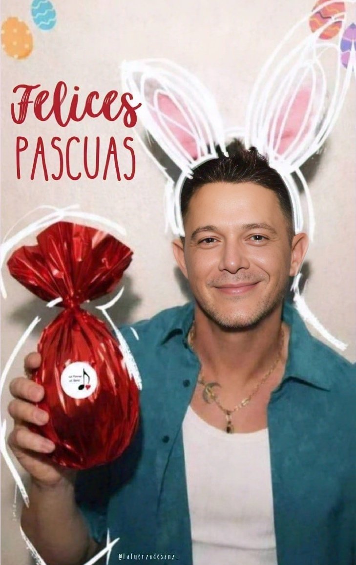 ¡Felices Pascuas! 🐰🥚🍫
Que cada momento esté impregnado de amor, risas y momentos felices. 
<a href="/AlejandroSanz/">Alejandro Sanz</a>

#AlejandroSanz #FelicesPascuas
#BuenDomingo 
#LaFuerzaDeSanz 🇦🇷