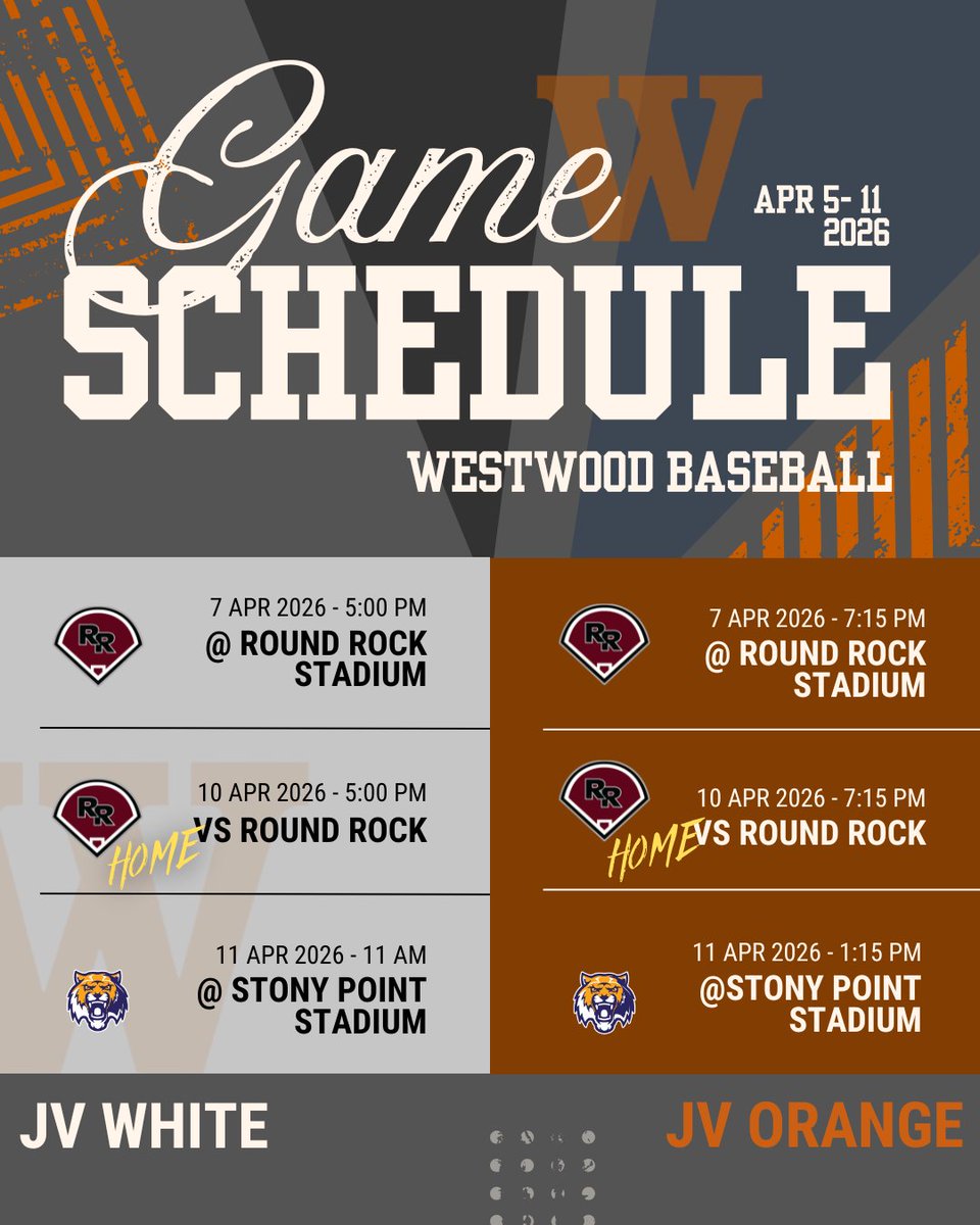 WWoodBaseball's tweet photo. 1st Place is on the line. ⚔️🔥
The Warriors are tied at the top of the district, and this week’s series against Round Rock decides who stays there. 🛡️📈
We need the 'Wood LOUD this week. Be there. 🧡💪
#SKOWOOD #txhsbaseball #BattleForFirst #WarriorPride https://t.co/rvDvRomJeq