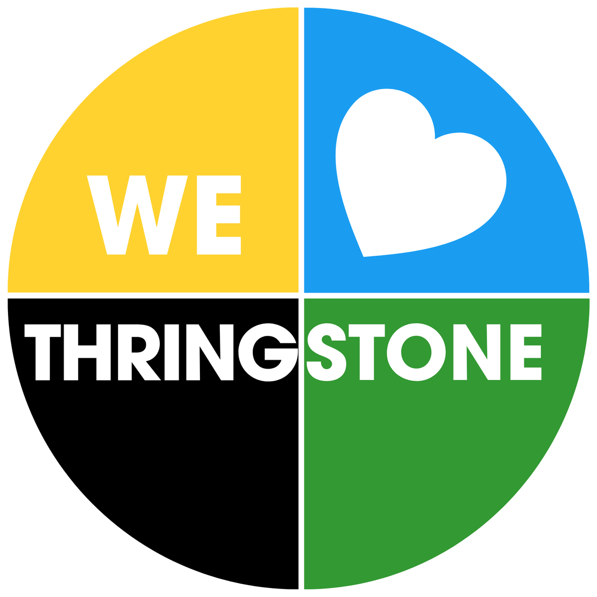 Thringstone2's tweet photo. Coalville Can designed us a logo to use in April.  It represents the green of the woods, the yellow of the daffodils, the blue of the bluebells and the black of the coal from the area.  We hope you like it. https://t.co/SYVGPCoHIc