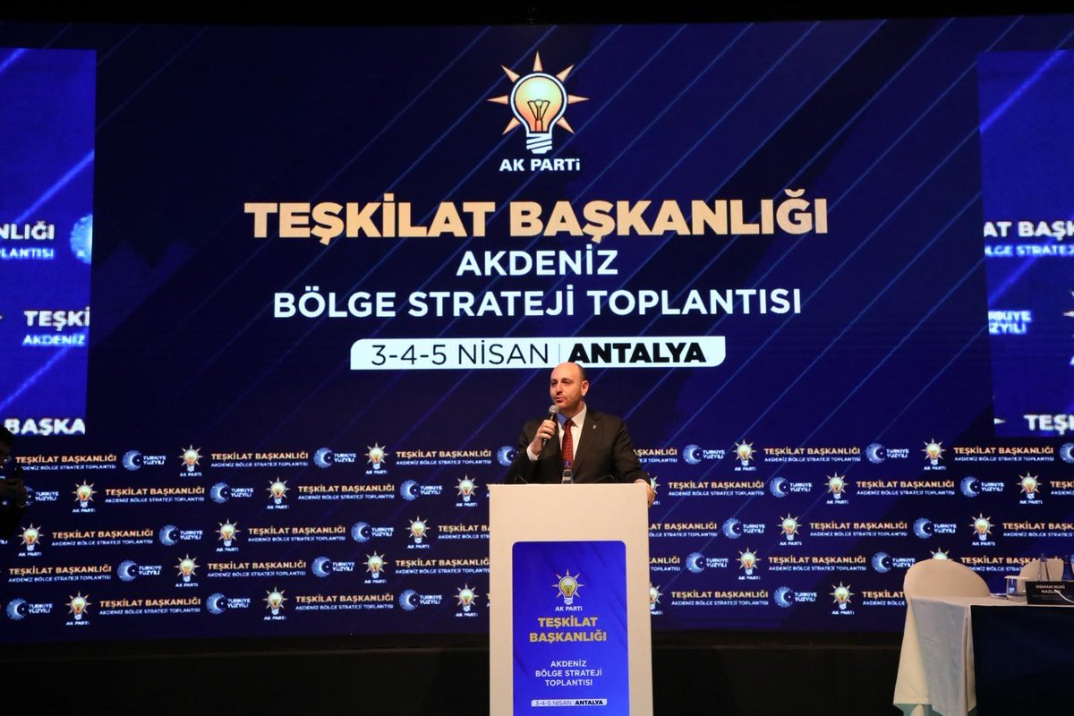 menderesturel's tweet photo. AK Parti Teşkilat Başkanlığımızın Antalya'da düzenlemiş olduğu Akdeniz Bölge Strateji Toplantısı'nın 3'üncü günündeyiz.

AK Parti Genel Başkan Yardımcımız, Teşkilat Başkanımız Sayın Ahmet Büyükgümüş ve Dünya Etnospor Birliği Başkanı Sayın Necmeddin Bilal Erdoğan'ın teşkilat mensuplarımıza hitaplarını dinledik. 

Teşkilatlarımızda önümüzdeki dönemde planlanan çalışmalar ve Türkiye Yüzyılı vizyonu, hedefleri konusunda çok verimli bir toplantı gerçekleşti.

Emeği geçenlere teşekkürlerimizi sunuyoruz.