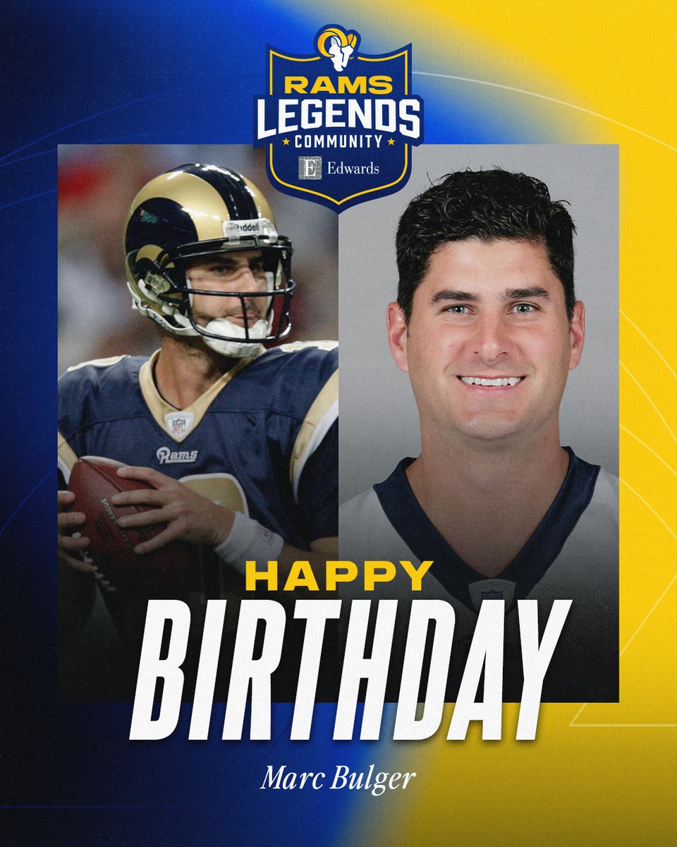 Happy Birthday to Rams Legend, Marc Bulger!🥳💙