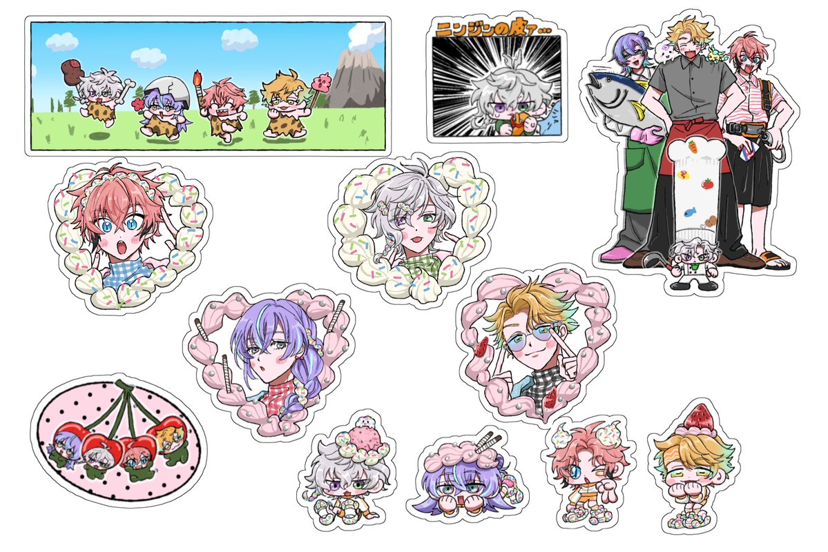 バ組のシール12枚セットが出せそうです🌷