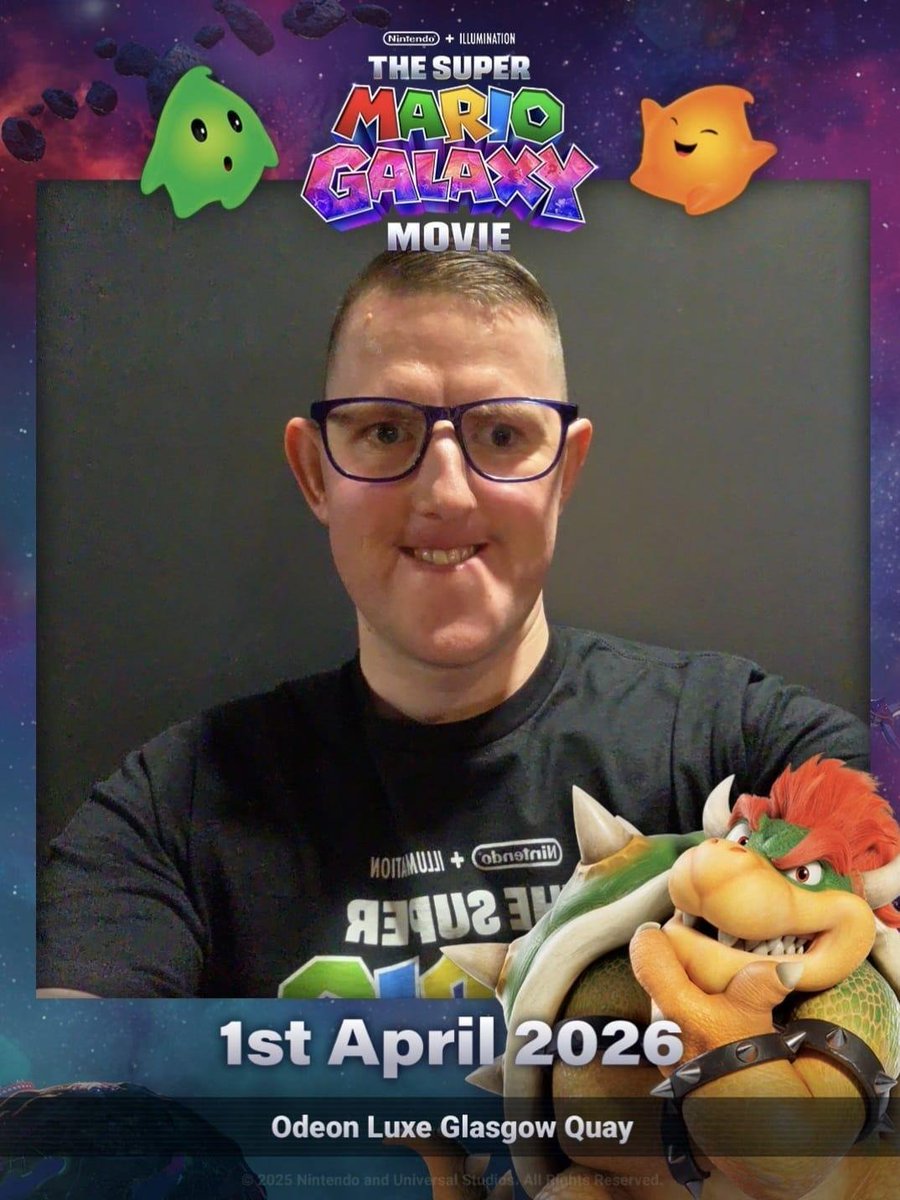 CraigTCFC3's tweet image. Me And Bowser Selfie @ODEONCinemas On Wednesday 1st April 2026🔥#CRAIG3 #Bowser #Nickname #GalaxyS25 #NintendoToday #SuperMario #TheSuperMarioGalaxyMovie