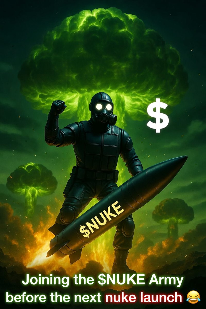NUUKE_TOKEN's tweet photo. Are you ready to join the next big wave - you don't need to apply , you can be a part of the next big building army in the world.
#NUKEArmy #NUKEToken #Memecoins #CryptoCommunity #Degens #WW3Degens https://t.co/PZvsDg9Lqr
