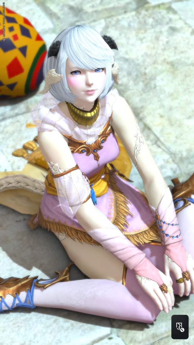 LfyanMiller's tweet photo. 今更だけどアウラの座るポーズってかわいいよね！
（ずっと思ってた）

#FF14 #FFXIV https://t.co/0tIm2CUSsw
