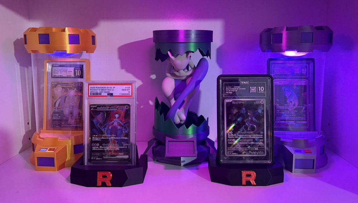 Symbiotic_Storm's tweet image. Mewtwo shelf is coming along nicely! Let’s see yours! #PokemonTCG #mewtwo #pokemon