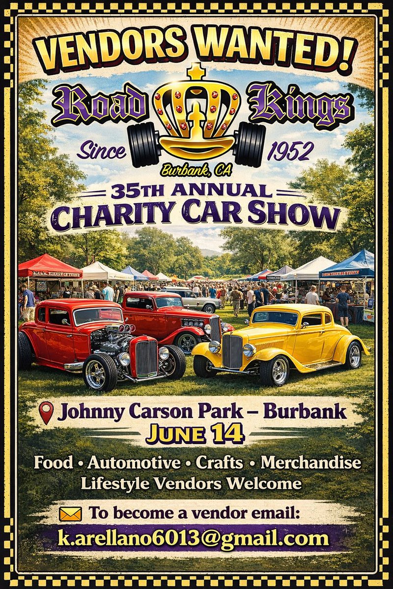 Vendors Needed #burbankroadkings