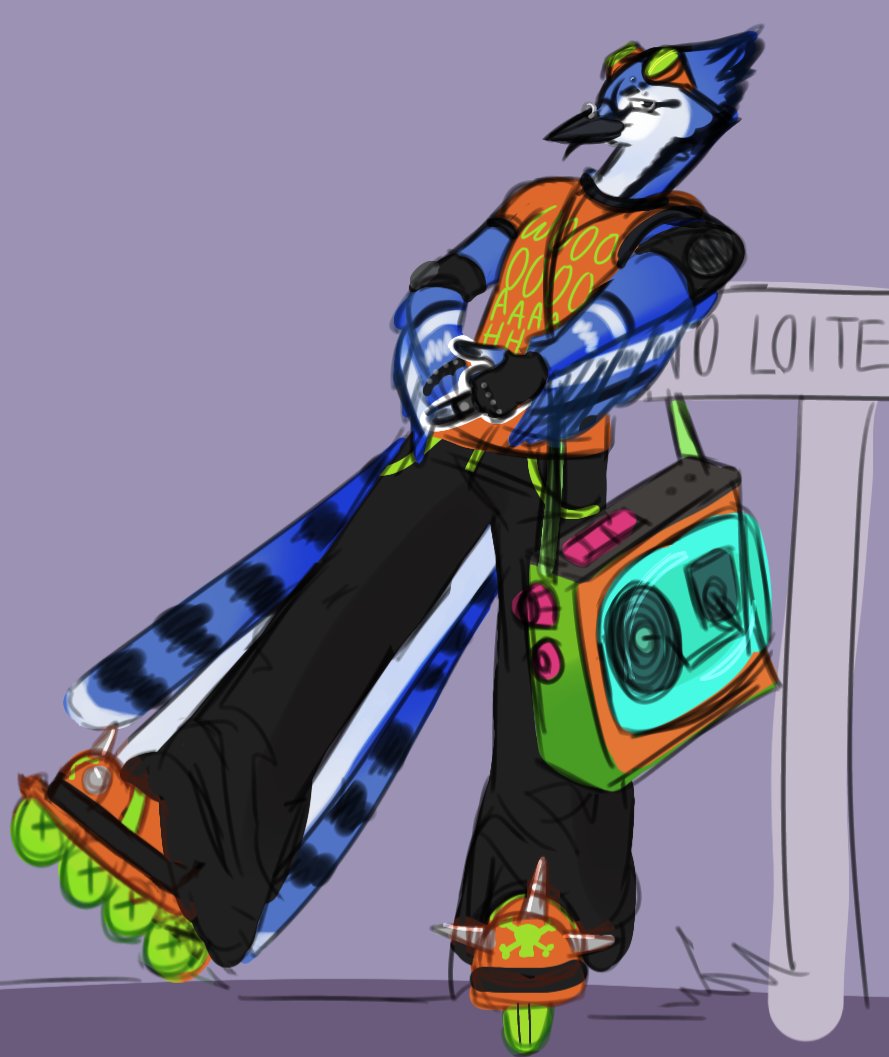 Goopy_art's tweet photo. Someeee new dnd charactersss. A cool bearded vulture (Ossifrage) and a cool Blue jay. https://t.co/l0KP9iZ52C