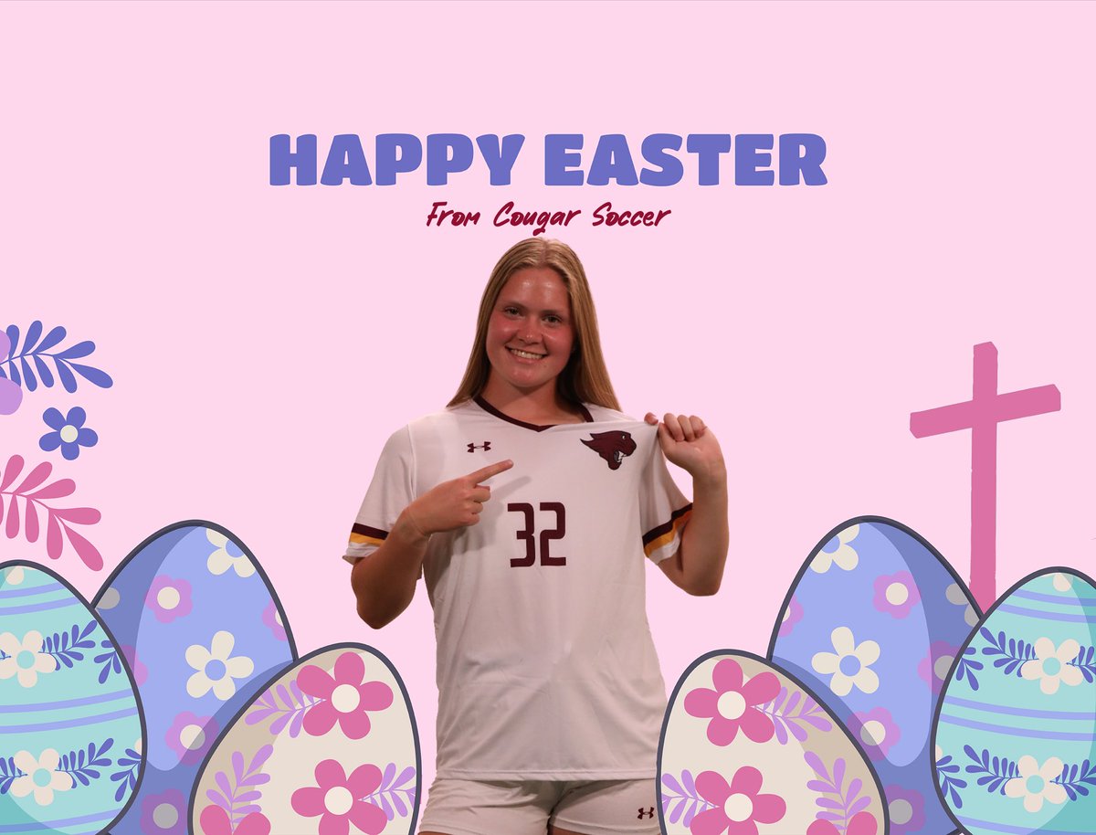 CUCWSOC's tweet photo. “I am the resurrection and the life. The one who believes in me will live, even though they die.” (John 11:25) 

Happy Easter Cougar Fans! https://t.co/O3gZInbTJi