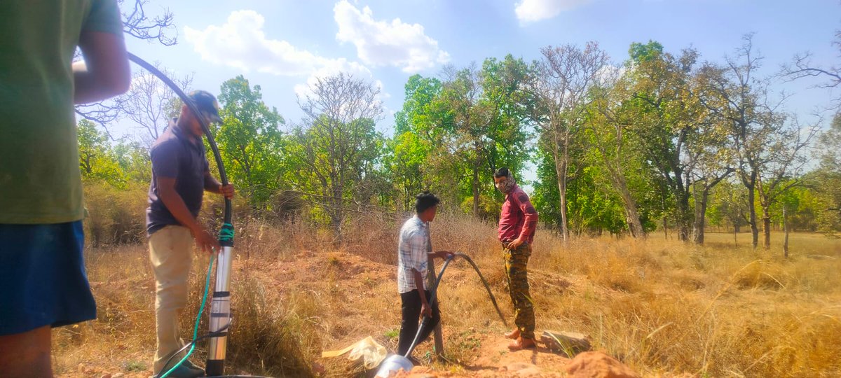 Tigers4Ever2010's tweet image. We've just received good news from India that work on the 10 wildlife waterholes has been completed today so there are 35 Tigers4Ever waterholes providing year-round #Water for wild #Tigers now! #SavingTigers #SuperSunday