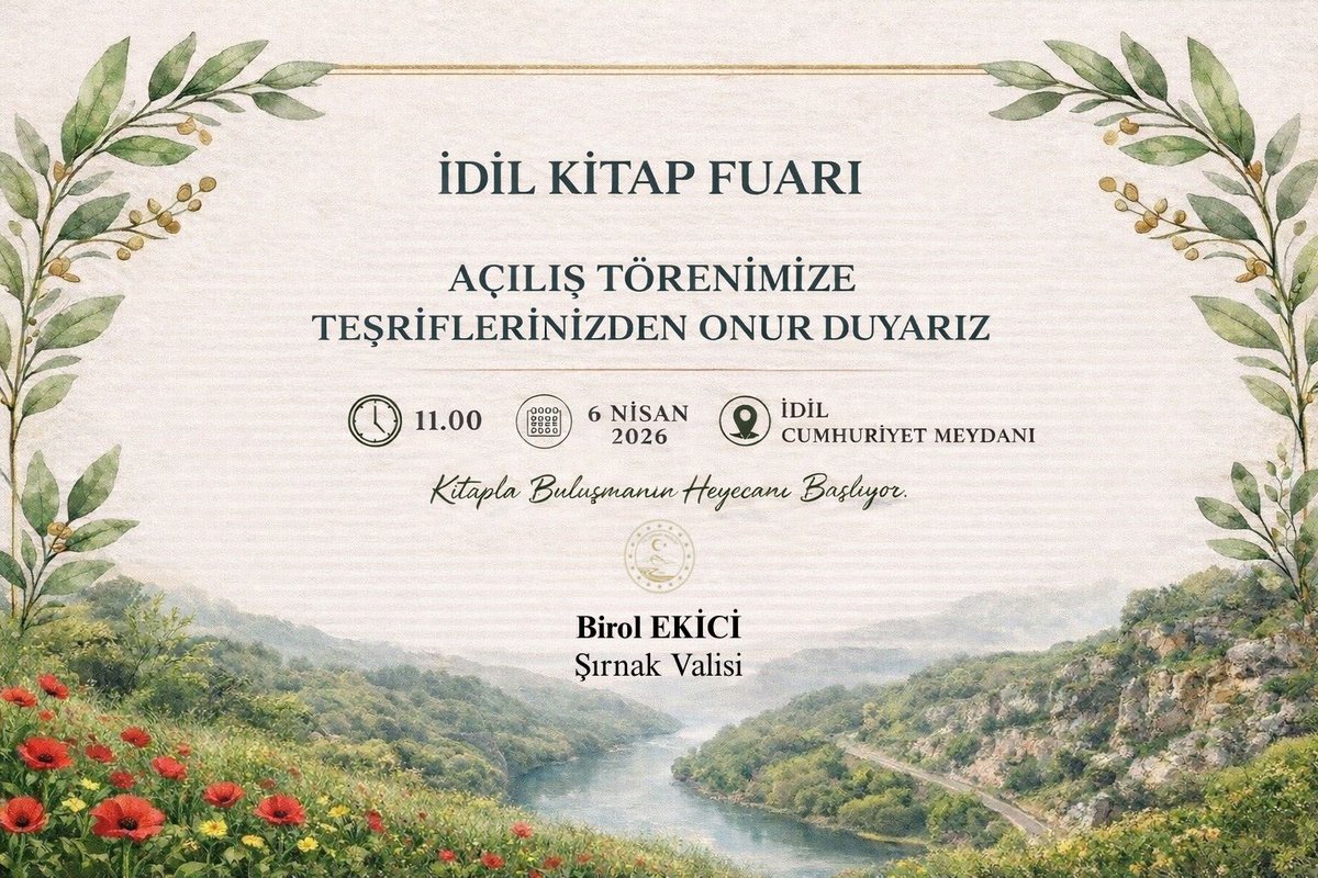 idil_ilcemem's tweet photo. İdil Kitap Fuarı başlıyor!
@sirnakvaliligi 
@birolekici73 
@hkncrt1
@sirnakmem73
@idilKymkmlk
@meh_sirarslan https://t.co/Xk2G4zrK2B