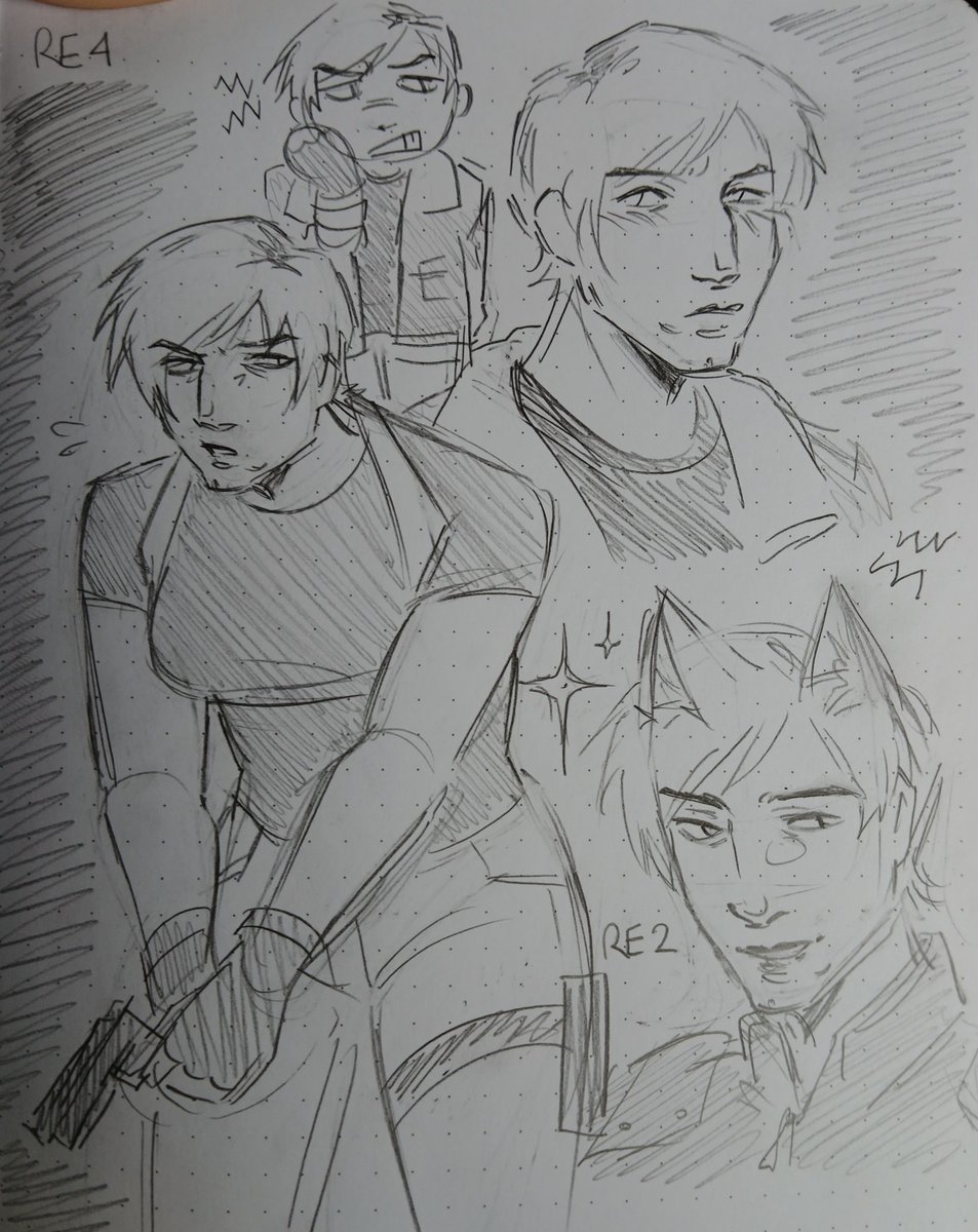 iNeed_someBlue's tweet image. More butch Leon doodles #leonkennedy #REBHfun #re #re4