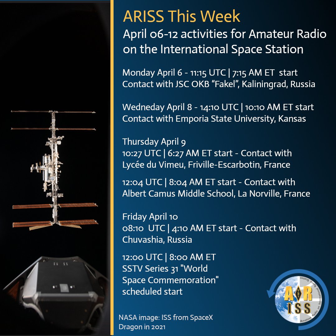 ARISS - Amateur Radio on the ISS tweet media
