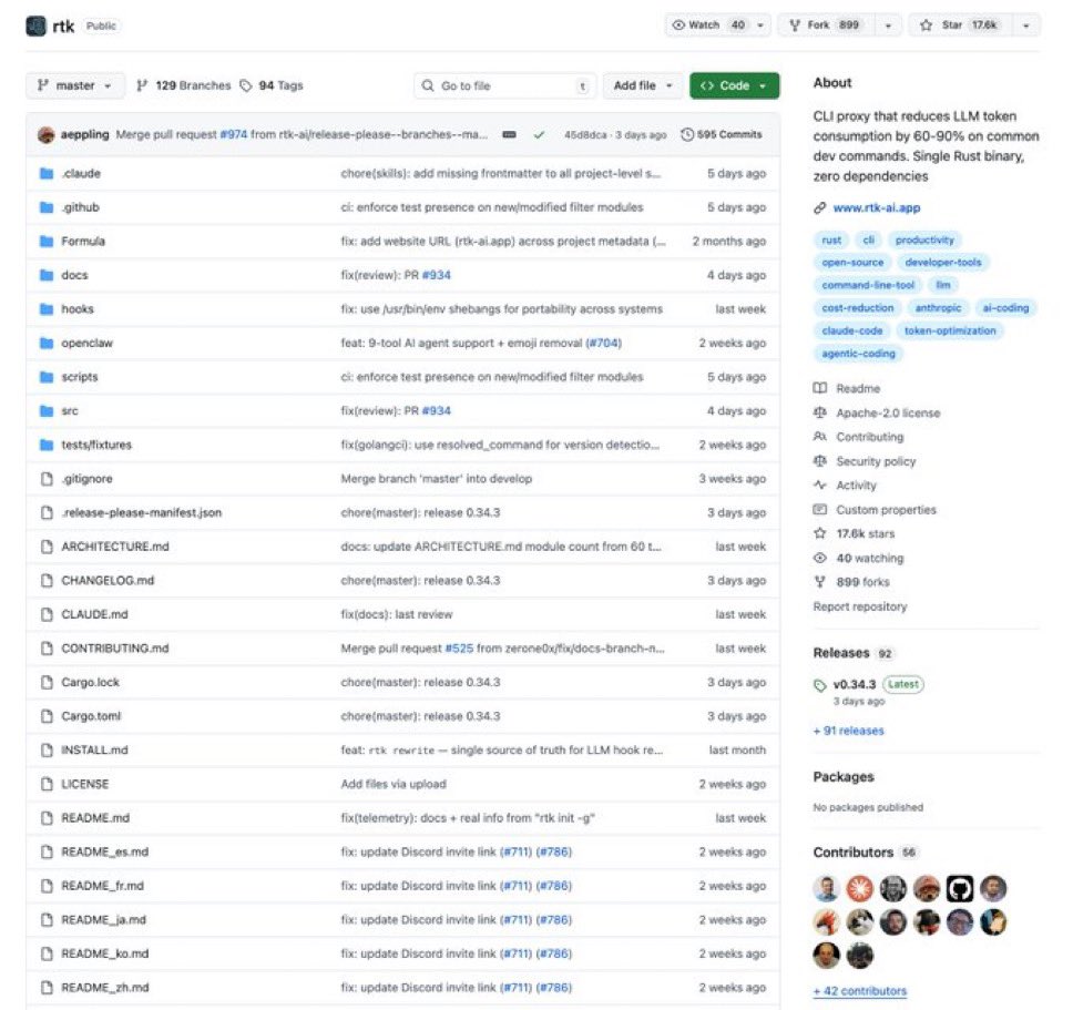 This is crazy.

A simple proxy cuts Claude Code token usage by up to 90%.

→ removes logs, progress bars, noise
→ keeps only useful output

Result: fewer tokens, faster runs.

Most usage is wasted on junk.

This fixes it.