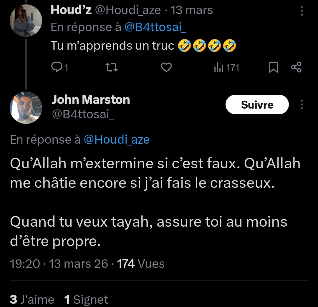 T'es pas meilleur que les mécréantes puisque tu les imites en postant hachek ton terma en story privée devant des hommes.

La shlag ici c'est toi