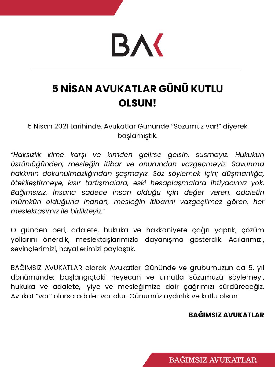 BAĞIMSIZ AVUKATLAR tweet media