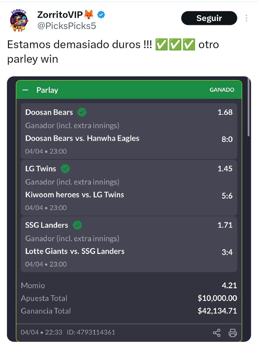 Picks de Cristian Rey 👑 y Gallito vip tweet media