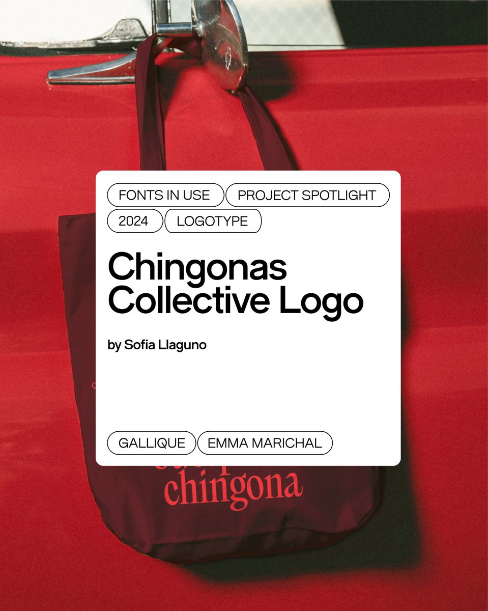 typedept_store's tweet photo. Gallique #fontinuse for Chingonas Collective logo
Design: Sofia Llaguno
Ignite your next project.
Free trials available.
🔗 https://t.co/25B72zIR2z
#typedepartment #visualidentitydesign #visualidentity #graphicdesigner #graphicdesign https://t.co/DAdCc29YC6