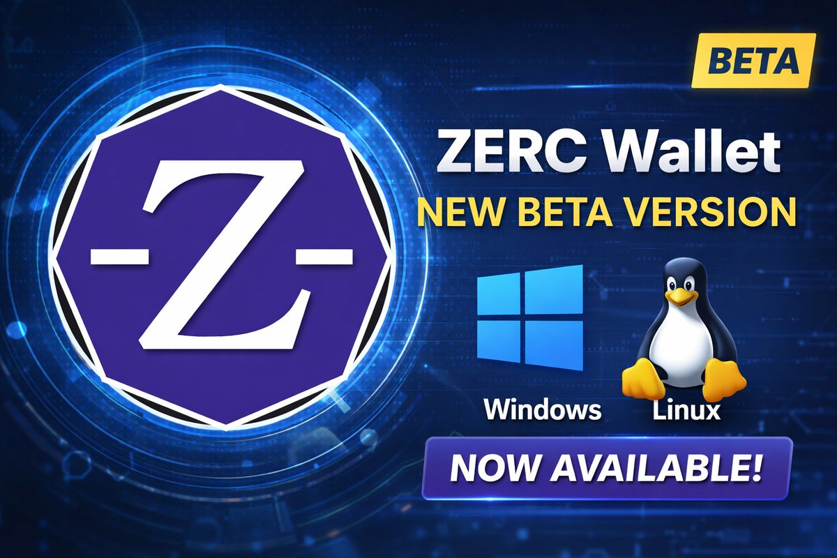 🚀 A new ZERC Wallet version is now available in beta!

Test it, explore the new features, and help us improve the experience ahead of the full release.

Your feedback matters 💬

#ZERC #ZeroClassic #Crypto #Blockchain #BetaRelease