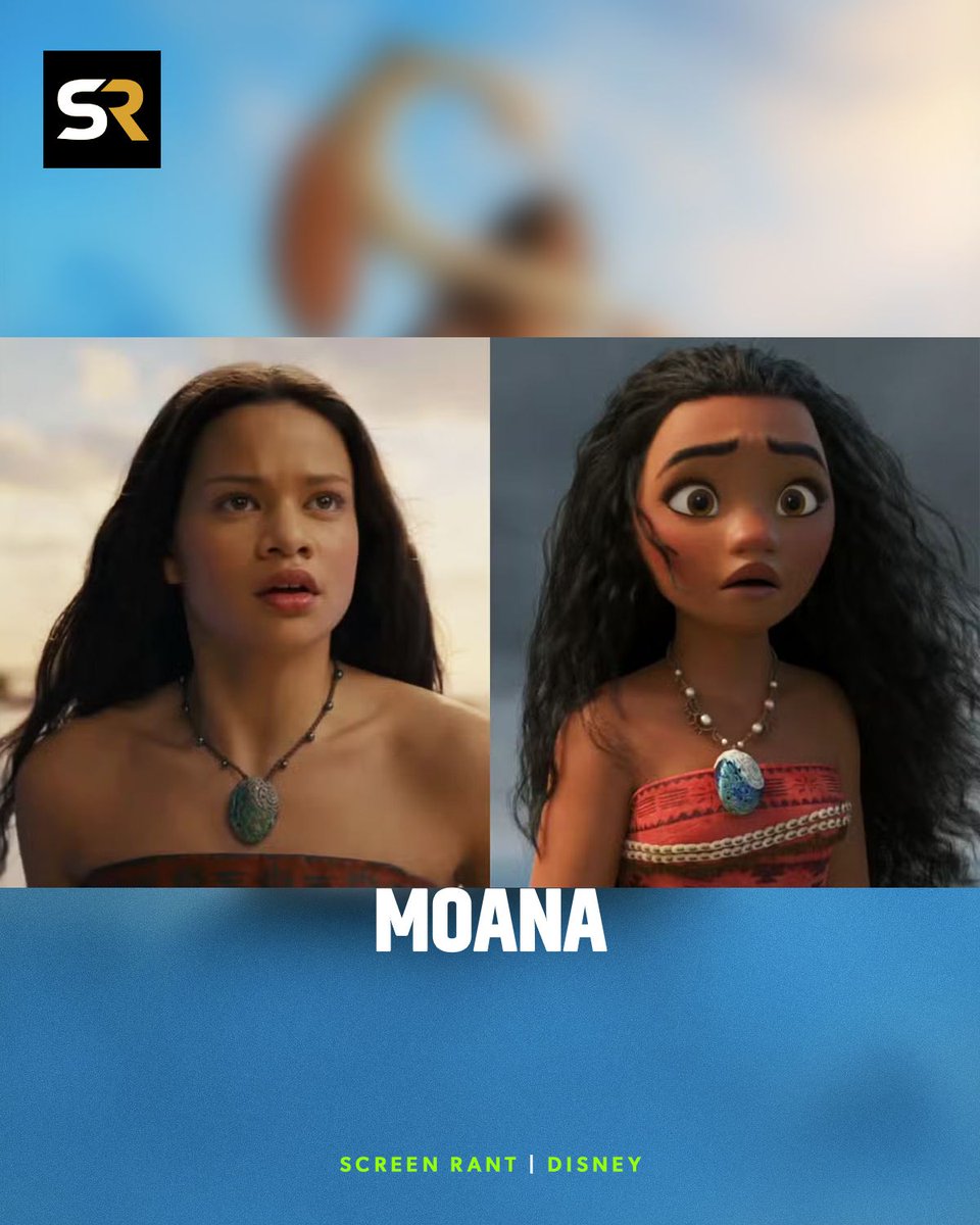 screenrant's tweet image. Disney's live-action #Moana remake has brought all the original animated characters to life in a new way. 🌊

Let's compare how they look in both: screenrant.com/moana-characte…