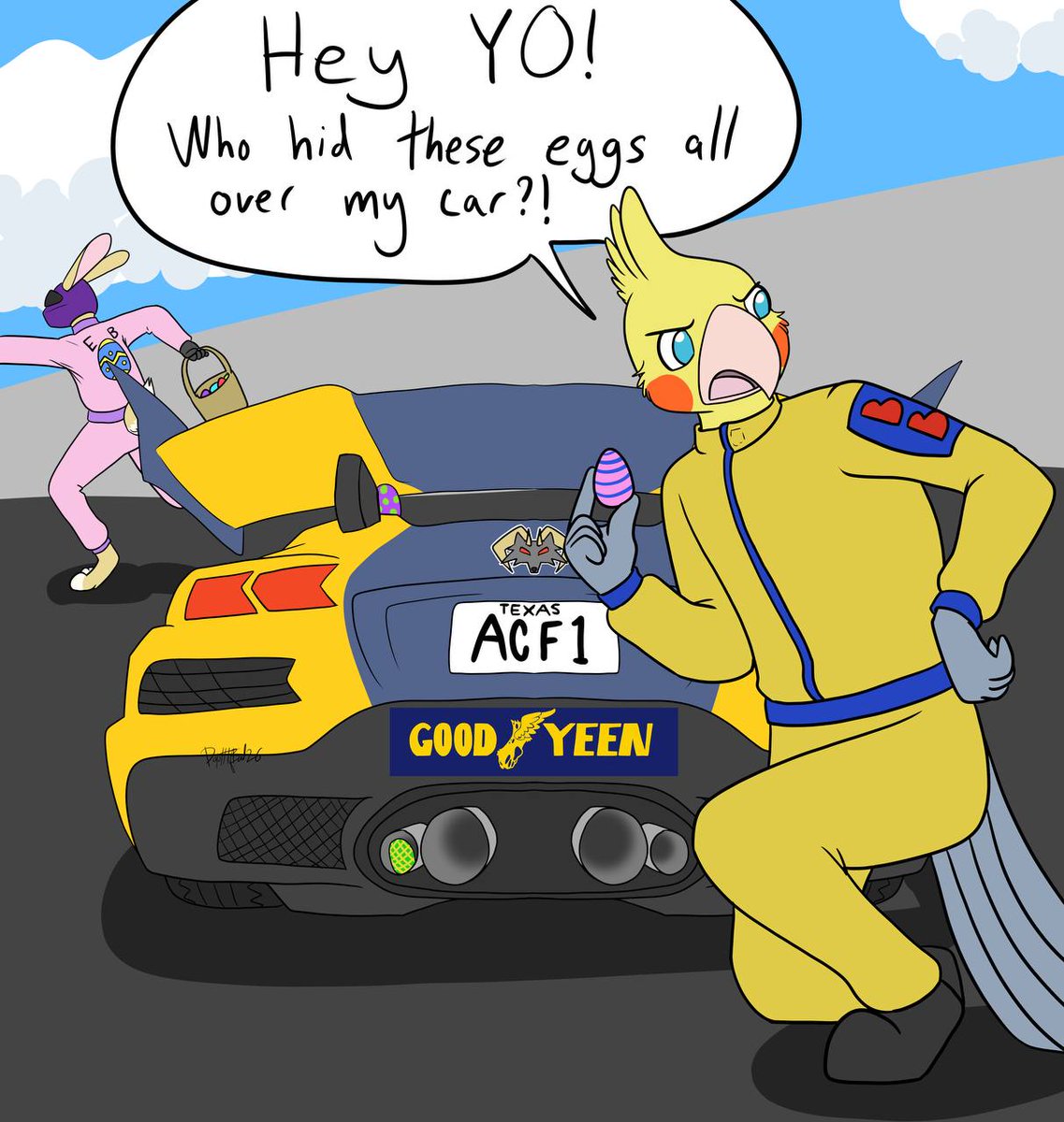 FurryInvasion's tweet photo. It seems we'll never know~

Happy Easter everyone! And keep an eye out for the Egg Bandit (that's what E.B. stands for, right?).

#Easter #ACFI

🎨 by @TattaDoodles https://t.co/7wYGbXV1Dh