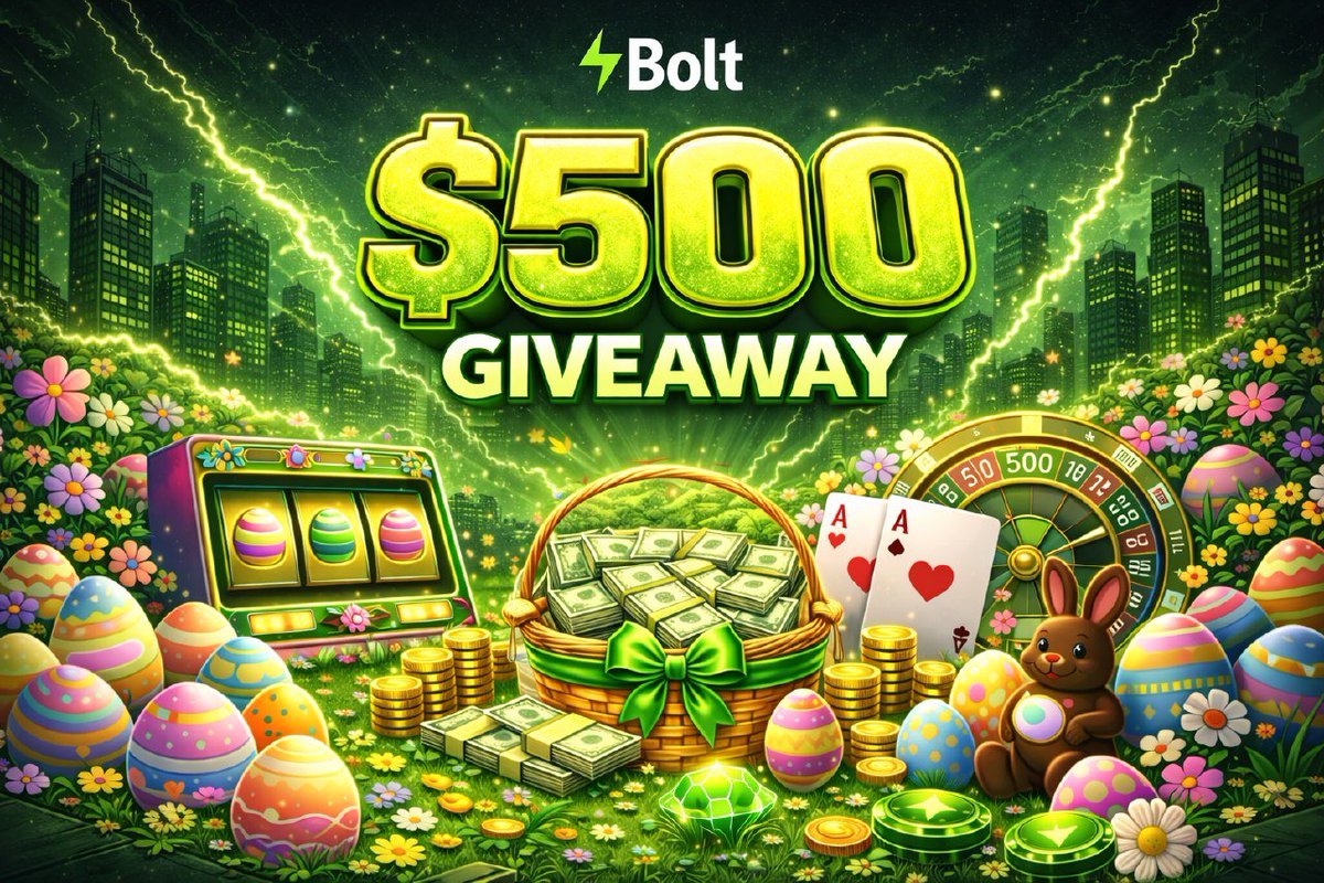 🚨 $500 EASTER GIVEAWAY 🐣

💰 Win a share of $500 — don’t miss out!
🐰 Special Easter event now live
To enter:
✅ Like this post
🔁 Repost
⚡ Follow <a href="/CasinoBolt/">Bolt Casino</a>
👥 Tag 2 friends

⏳ Winner announced in 48h — good luck 🍀