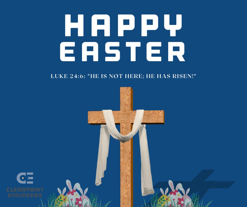 ClearpointCons1's tweet photo. Clearpoint Engineers wishes our clients, partners, and community a joyful and meaningful Easter! https://t.co/t7HiSMoV2m