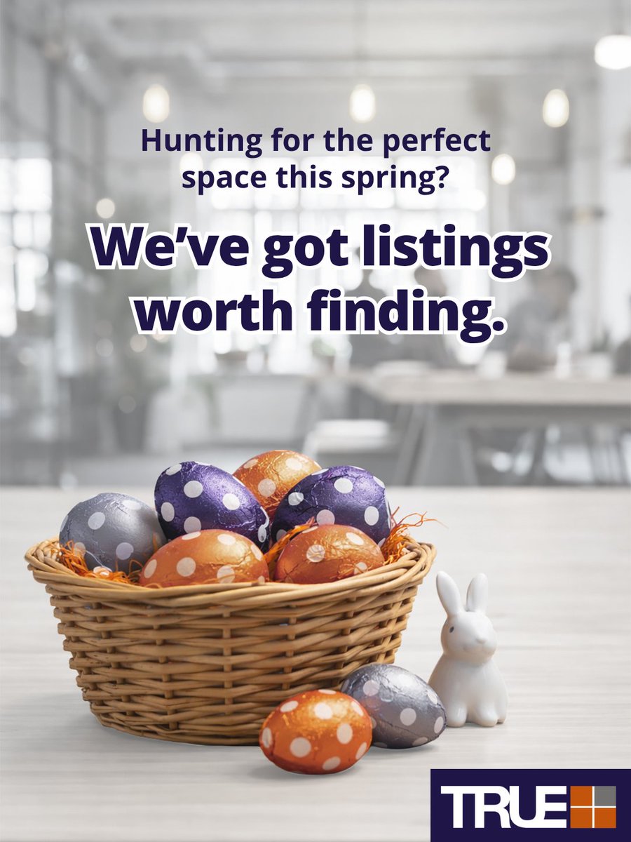 TRUE_ComRE's tweet photo. Spring is a season of new opportunities.  If you're searching for the right space, we’re here to help you find it.
Happy Easter from all of us at TRUE.

#CommercialRealEstate #LancasterPA #OfficeSpace #RetailSpace #TRUECommercial https://t.co/PI3jS4j8cF