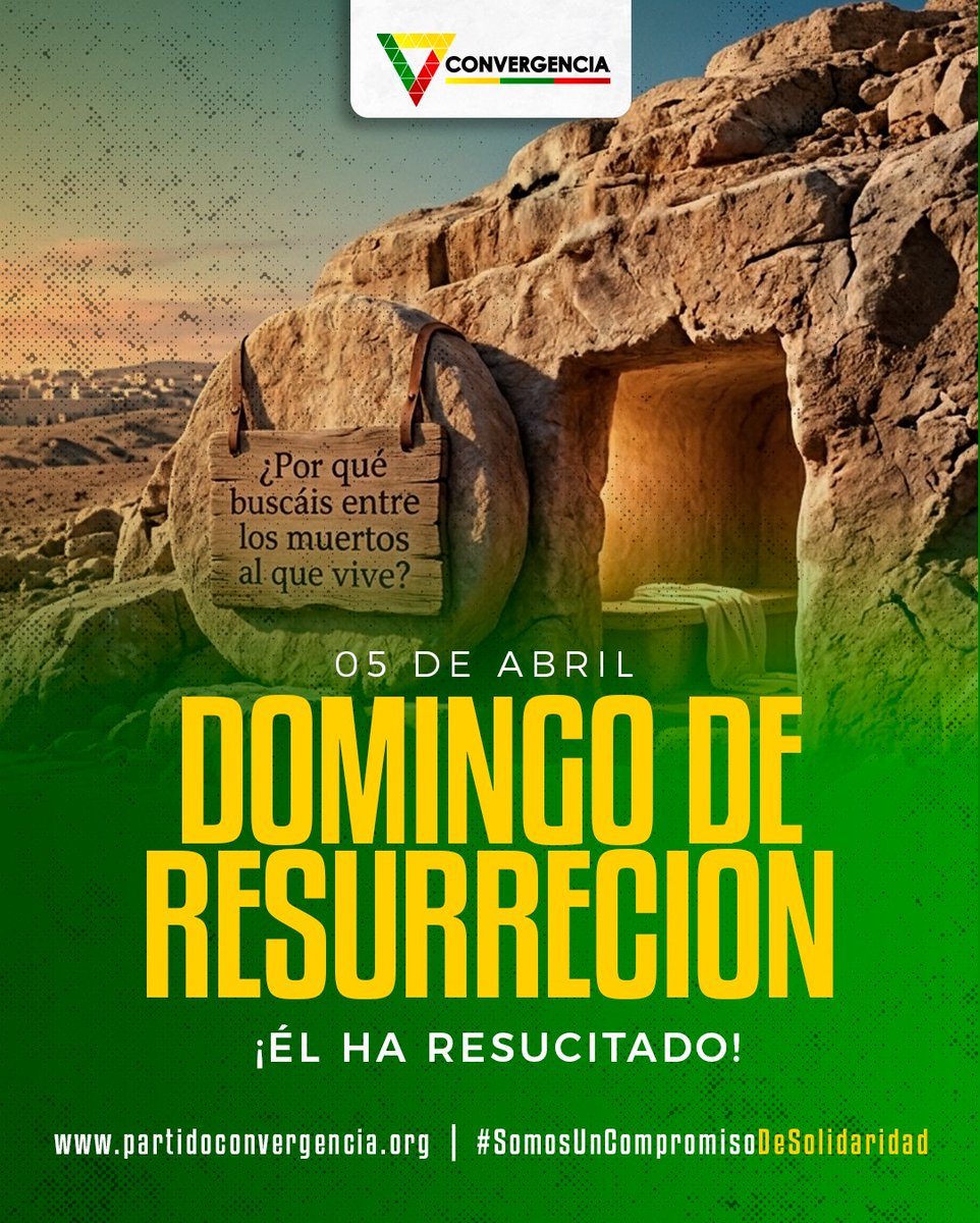 Convergencia_Y's tweet photo. #05Abril | Hoy celebramos el triunfo del amor más puro, de esa fe que no se apaga y de la esperanza que siempre renace en nuestros corazones.
Que este día inunde tu hogar de paz, fortalezca tu espíritu. ¡Recuerda que el sol siempre vuelve a brillar! https://t.co/Vc3viJg9g7