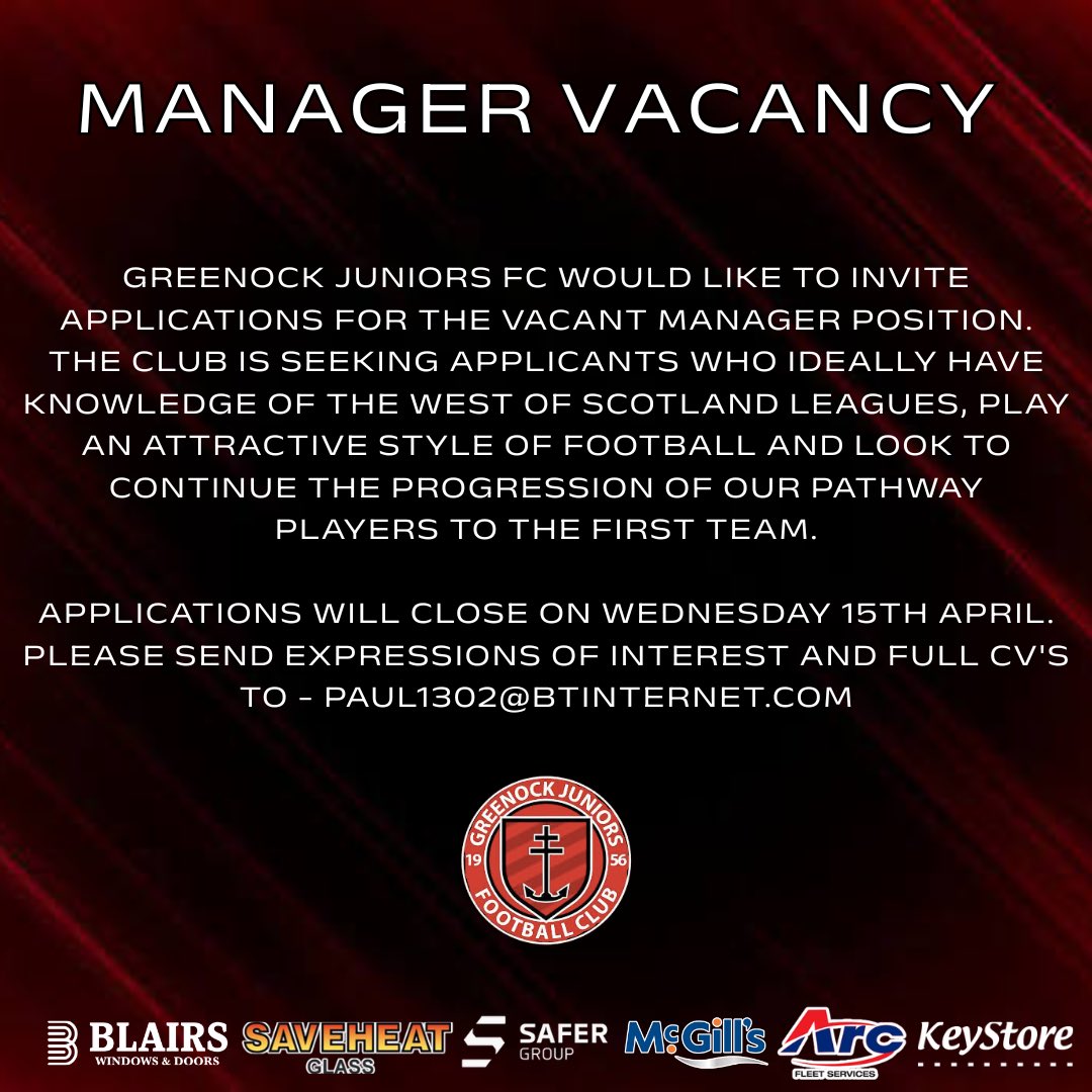 Greenock Juniors FC tweet media