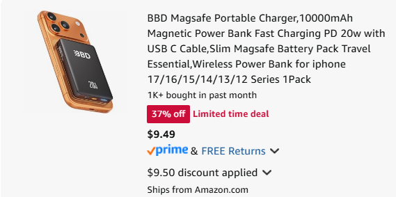 GlitchedSavings's tweet image. IPHONE POWER BANK FOR $9 ON AMAZON

Use limited code "IQFB2S6E" at checkout

Originally listed at $30, ships from Amazon

deals.pennyexplorer.com/r/iWBMJ6 #ad