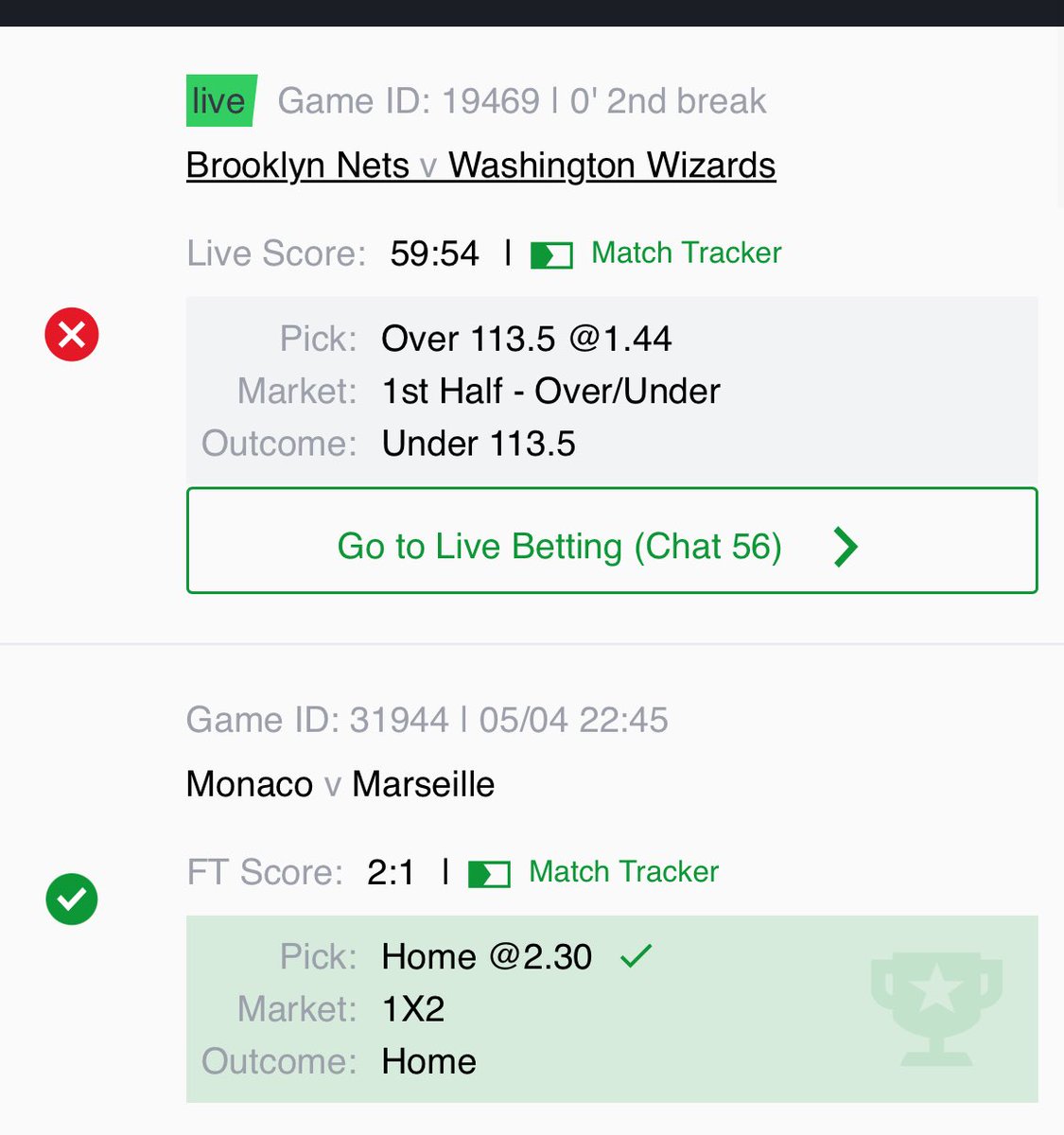 Today is a delusion.  We lost by exact point 😆