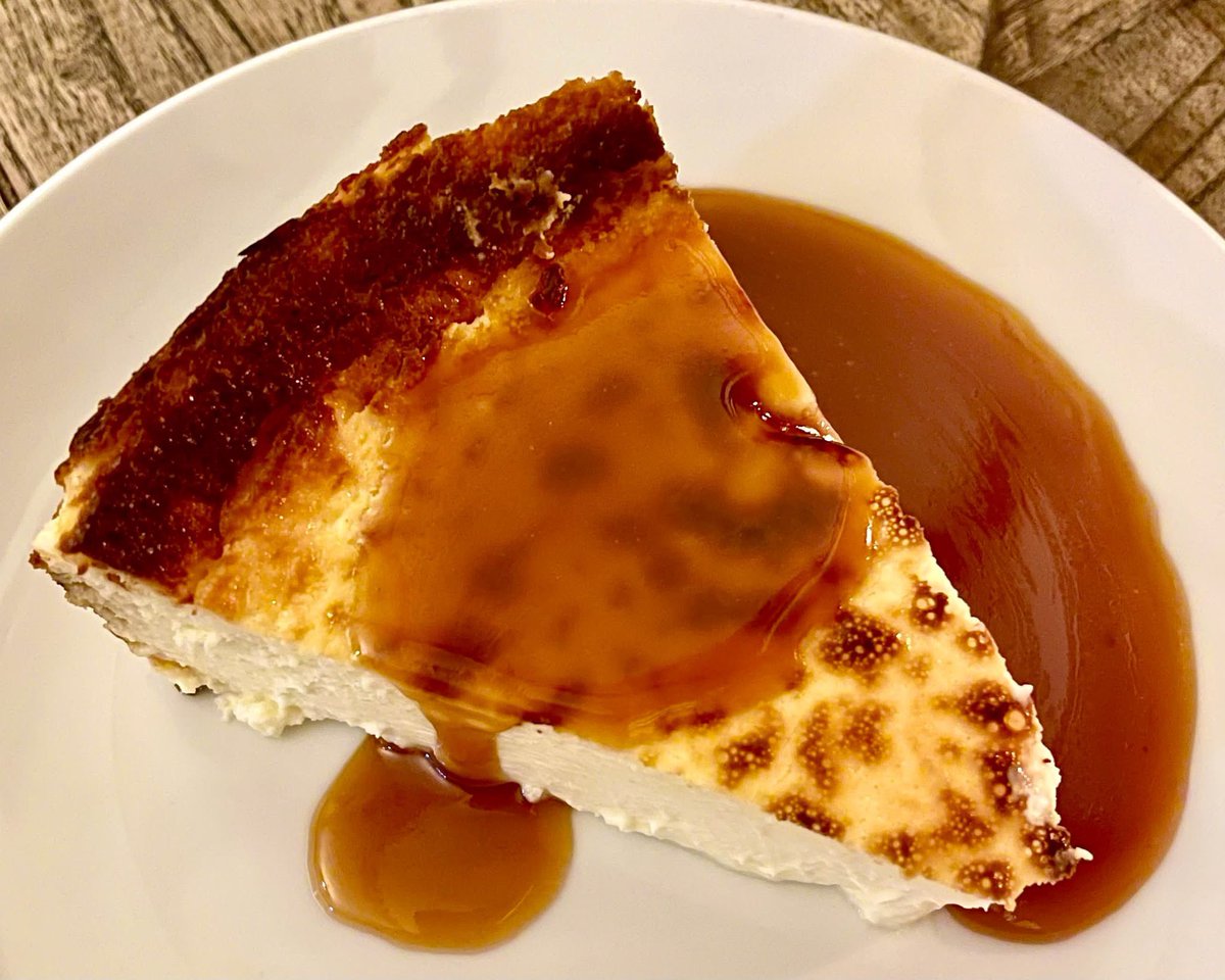 TaraWardBooks's tweet photo. Thank you for your #SundayQuiz guesses! The answer is this delicious #BasqueCheesecake which my sister-in-law and I shared on our mini break. Thank you for playing along ... 😊 https://t.co/CLelt7MPUI
