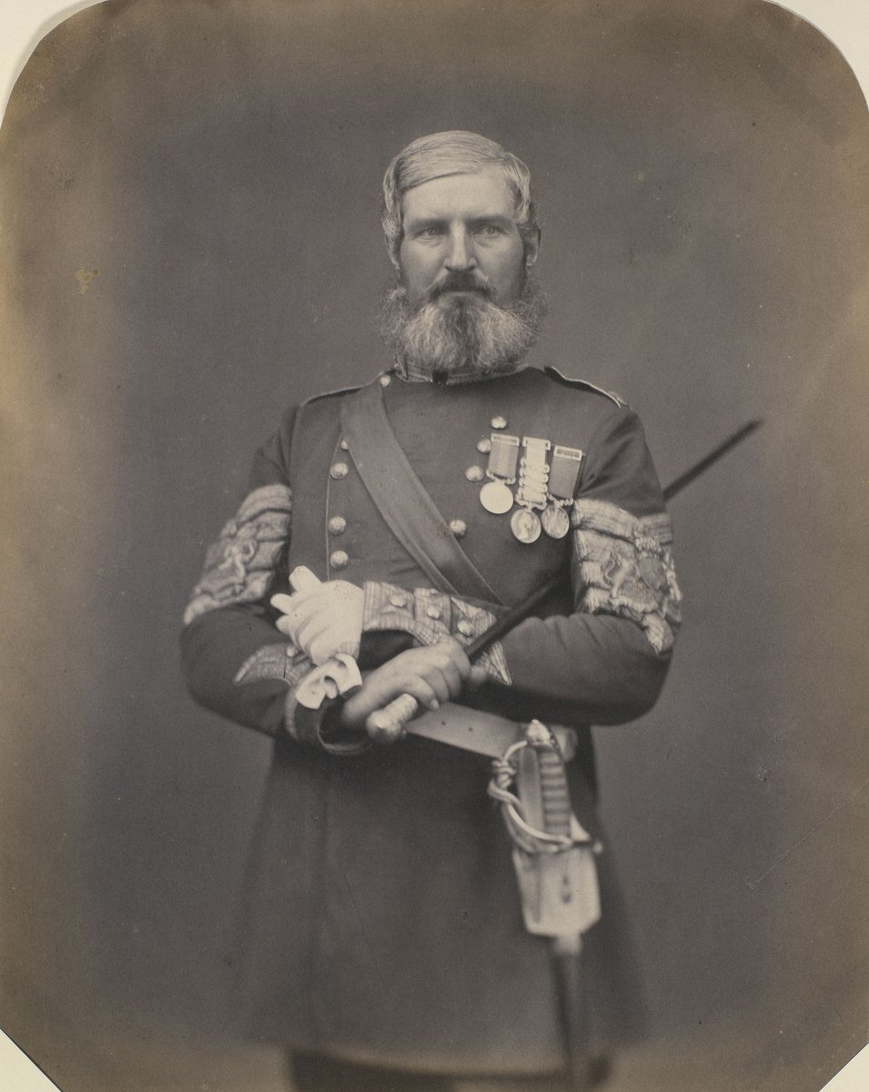 BritishHistorym's tweet photo. Photograph of Sergeant Major Edwards, 1856 🇬🇧

Sergeant Major Edwards had acted as Drilling Sergeant to the Prince of Wales & Prince Alfred since 1852.

After distinguished service in the Crimean War, which gained him the French Military Medal, he took part in the triumphant march of the Guards Regiments to Buckingham Palace on 9 July 1856, watched by the Queen & Royal Family.

According to Queen Victoria's journal, 'Sergeant Edwards marched proudly at the head of the Regt., carrying a bouquet of roses.' He later became drilling sergeant to the younger royal children.

#britishhistory #britisharmy
